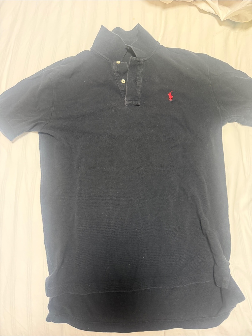 Polo by Ralph Lauren Navy Short-Sleeve Polo with Red Pony